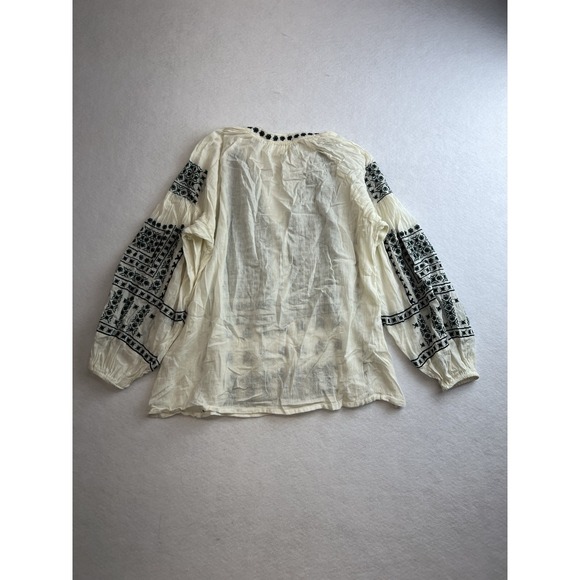 Maison Hotel Blouse Embroidered Lolo Peasant Top Size M EUC - Picture 4 of 12
